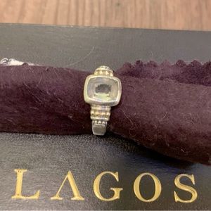 Lagos Bezel Set White Topaz Ring